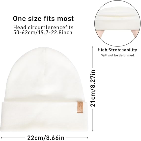 Unisex Knit Winter Beanie Hat(Black)