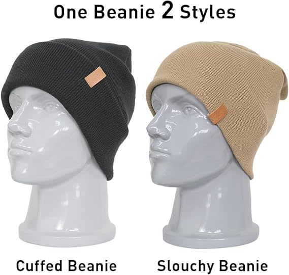 Unisex Knit Winter Beanie Hat(Black)