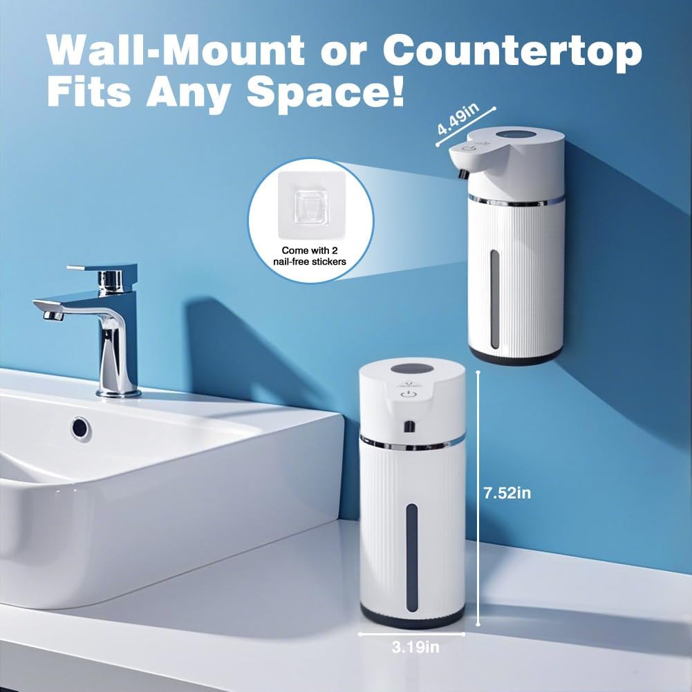 Touchless Automatic Soap Dispenser with Display(Gel White)