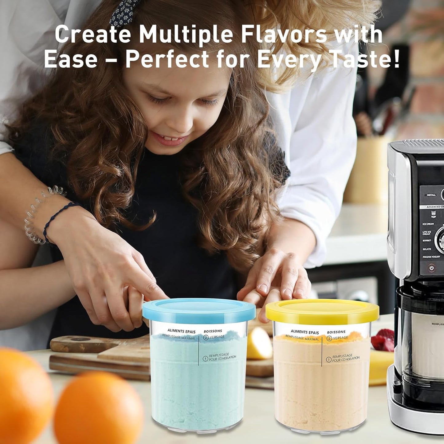 Creami Deluxe Pints and Lids for Ninja NC501 NC500 Series