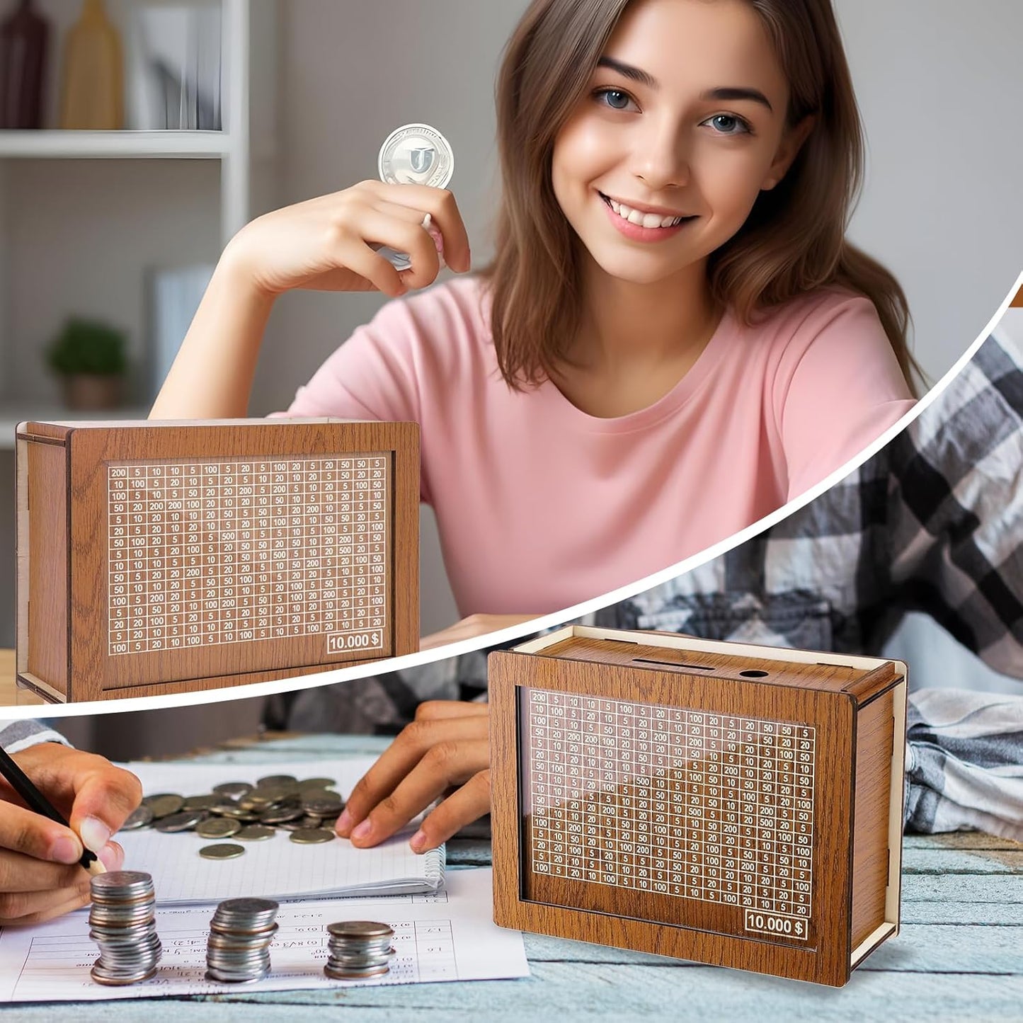 $10,000 Money Saving Challenge Box(Golden)