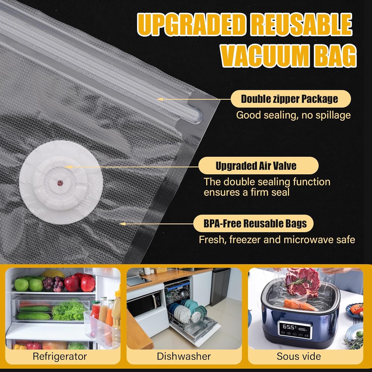 Handheld Vacuum Sealer for Food Storage(Chef"s Kit-30 Bags)