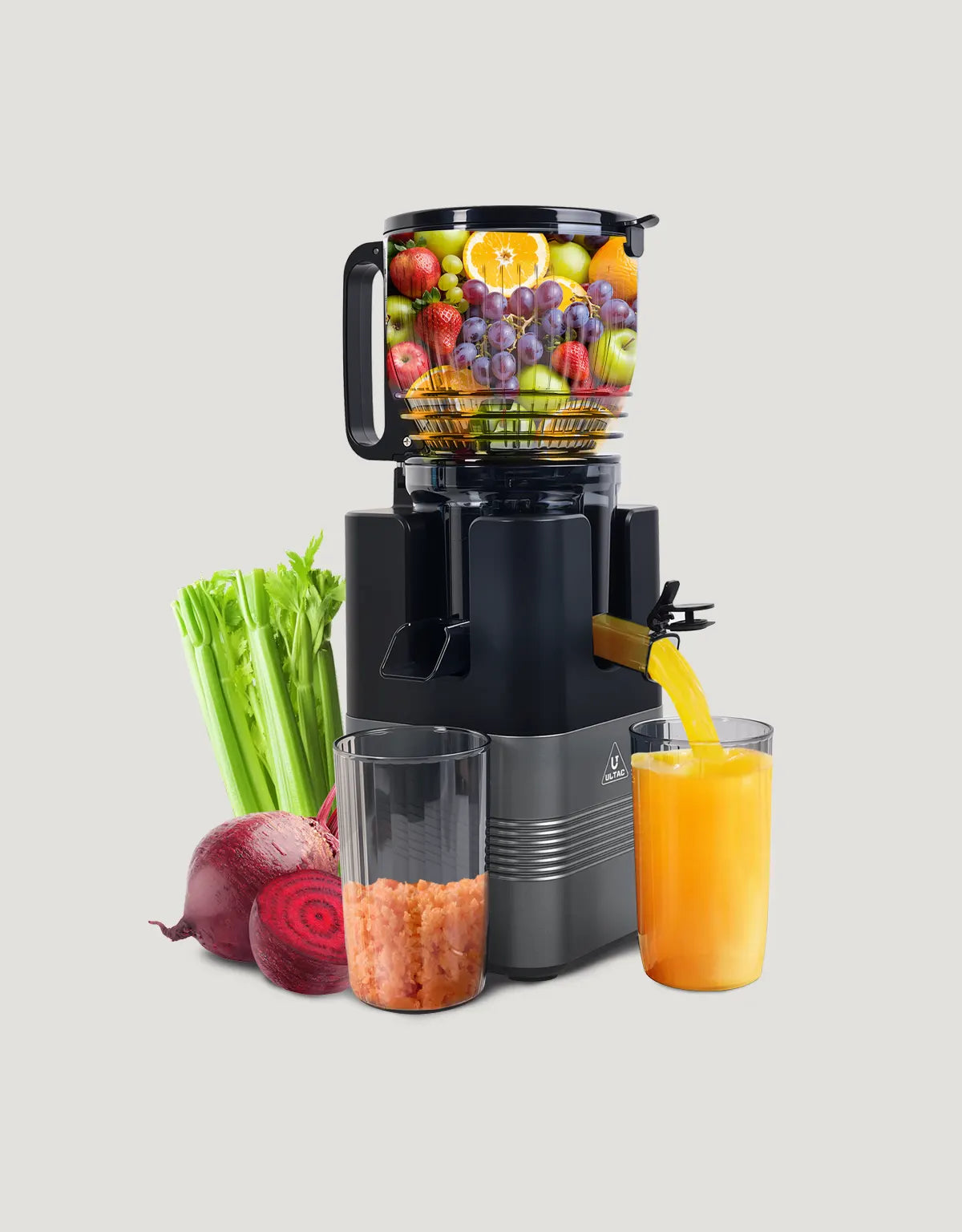 Cold Press Juicer, 5.8" Wide Chute Slow Juicer