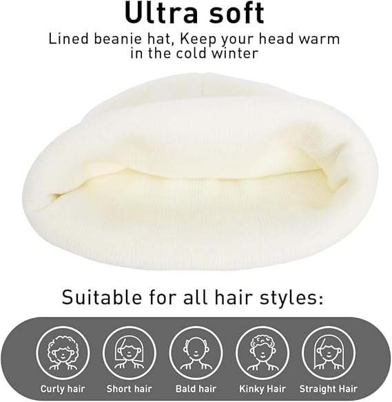 Unisex Knit Winter Beanie Hat(Black)