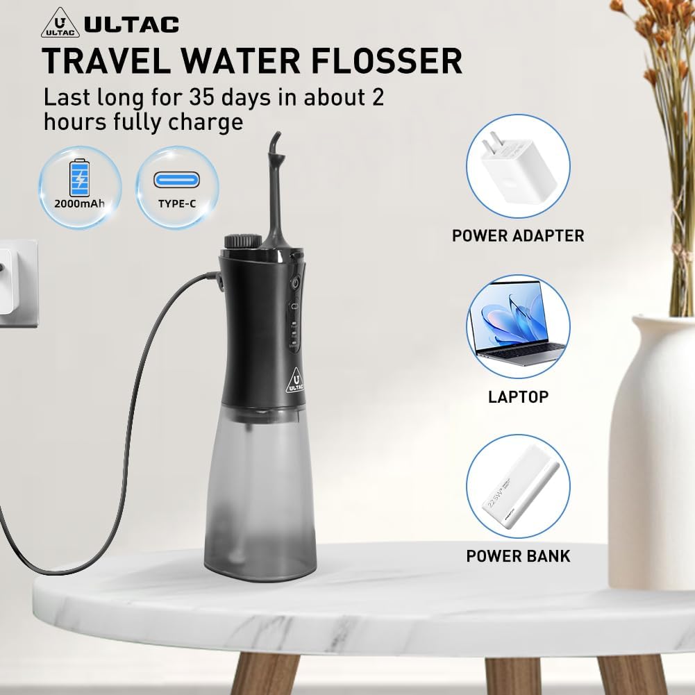 Cordless Water Flosser with Camera, 350ml