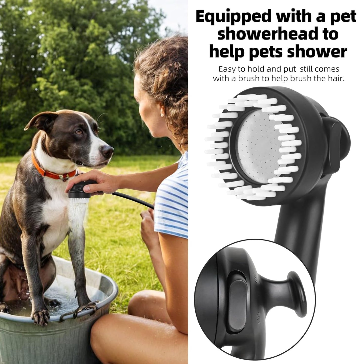 Portable Rechargeable Outdoor Shower with LED Light (Green)