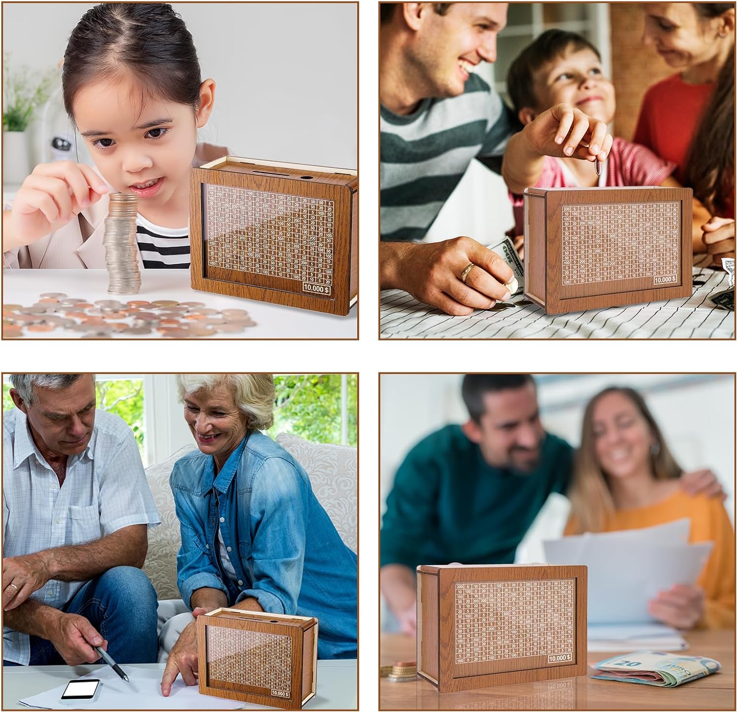 $10,000 Money Saving Challenge Box(Golden)